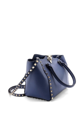 Valentino Garavani Pre-Owned Rockstud Rigid Leather Small tote bag - Blue