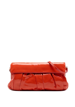 Miu Miu Pre-Owned 2010-2026 Pleated Patent Flap handbag - Orange