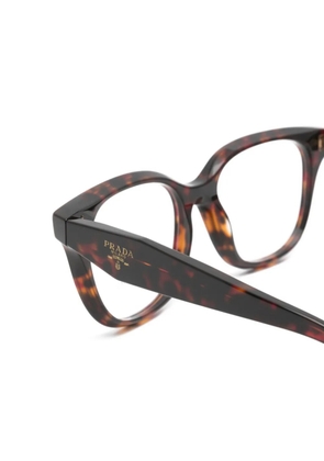 Prada Eyewear tortoiseshell-effect square-frame glasses - Brown