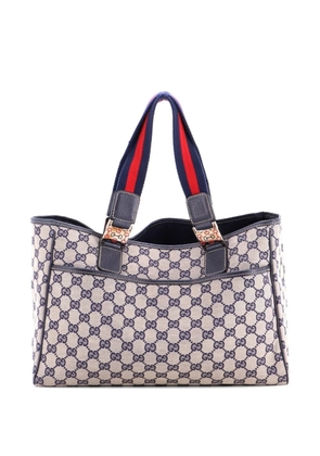 Gucci Pre-Owned Web Handle Buckle GG Canvas Large tote bag - Brown