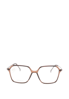 STEPPER EYEWEAR geometric-frame glasses - Brown