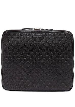 Gucci Pre-Owned 2016-2026 Guccissima Laptop Case clutch bag - Black