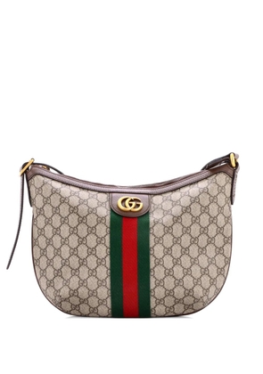 Gucci Pre-Owned Ophidia Half Moon Hobo GG Coated Canvas Small crossbody bag - Brown