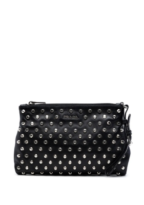 Prada Pre-Owned 2010-2026 Studded Leather clutch bag - Black
