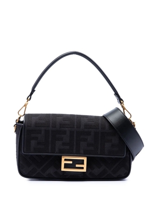 Fendi Pre-Owned 2010-2026 Zucca Embroidered Canvas Baguette satchel - Black