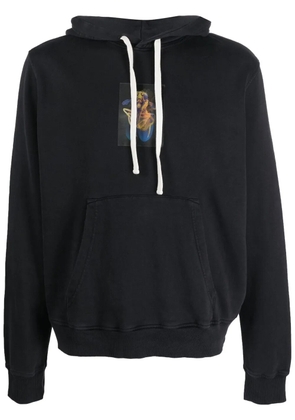 Diesel graphic-print cotton hoodie - Black