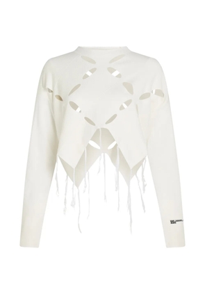 Karl Lagerfeld Jeans cut-out fringed sweater - Neutrals