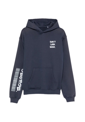 GEORGE. graphic-print hoodie - Blue