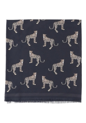 Nili Lotan cheetah-print silk scarf - Black