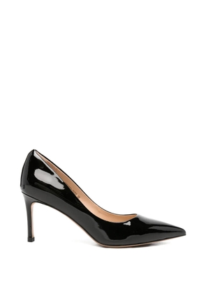 LINDA BAUMANN patent-finish pointed-toe pumps - Black
