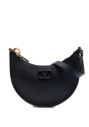 Valentino Garavani Pre-Owned 2018-2026 Mini Grainy Calfskin VLogo hobo bag - Black