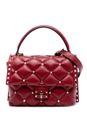 Valentino Garavani Pre-Owned 2018-2026 Medium Lambskin Candystud Top Handle satchel - Red