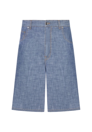 FENDI contrast-stitch bermuda shorts - Blue