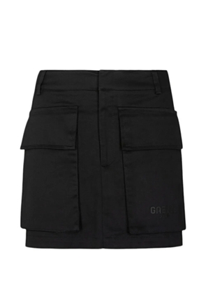 Gaelle logo-patch cargo mini skirt - Black