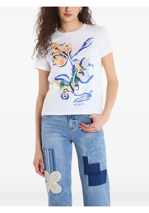 Desigual floral-print T-shirt - White