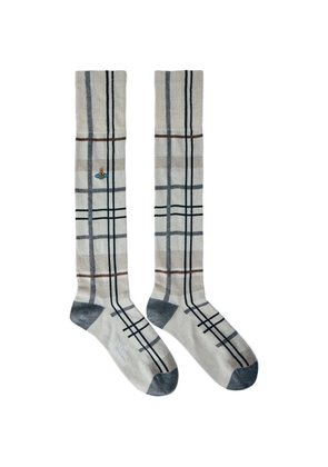 Vivienne Westwood tartan-pattern socks - Neutrals