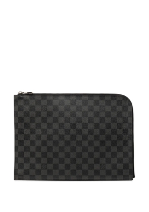 Louis Vuitton Pre-Owned 2016 Damier Graphite Pochette Jour GM clutch bag - Black