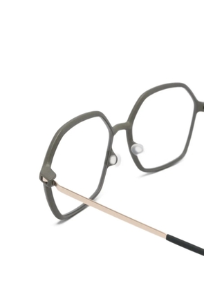 Orgreen Honeycomb geometric-frame glasses - Gold