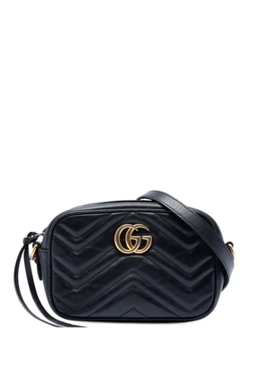 Gucci Pre-Owned 2016-2026 Mini GG Marmont Matelasse Leather crossbody bag - Black