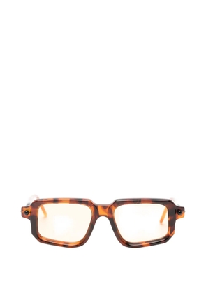 Kuboraum Maske P23 geometric-frame sunglasses - Brown