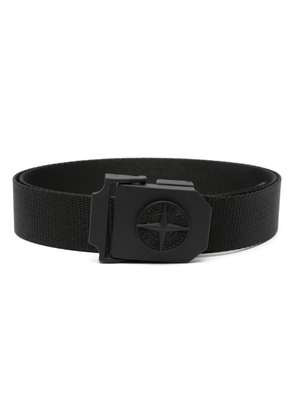 Stone Island Compass-badge adjustable belt - Black