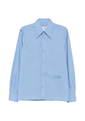 MM6 Maison Margiela Numeric-logo embroidered shirt - Blue