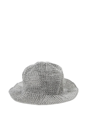 Y's Thermos crochet-knit wide-brim hat - Grey