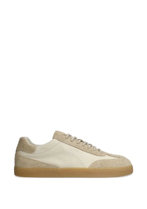 GROUNDIES suede-panelled leather sneakers - Neutrals