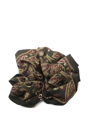 Saint Laurent Pre-Owned 2020s monogram paisley scrunchie - Black
