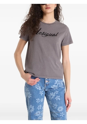 Desigual sequin-logo T-shirt - Grey