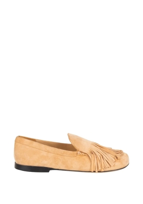 JVAM fringe-trim suede loafers - Neutrals