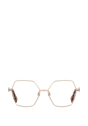 Moschino geometric-frame glasses - Gold