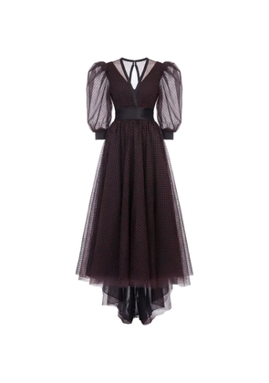 Gattinolli by Marwan polka-dot gown dress - Black