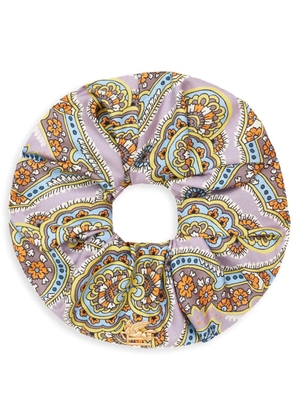 ETRO Medallion-print silk scrunchie - Pink