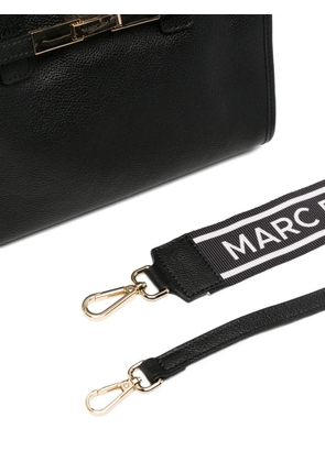 Marc Ellis logo-plaque pebbled-effect tote bag - Black
