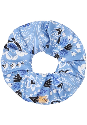 ETRO floral-print silk hair band - Blue