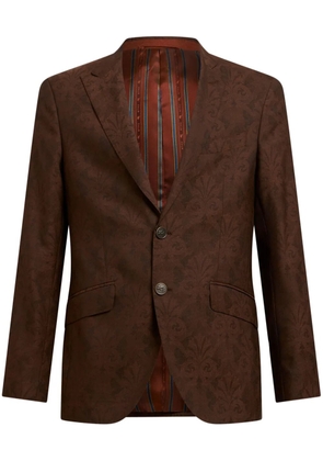 ETRO patterned-jacquard blazer - Brown