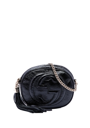 Gucci Pre-Owned 2016-2026 Mini Patent Soho Chain crossbody bag - Black