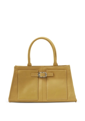 Gimaguas buckle-detail leather tote bag - Yellow