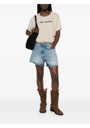 R13 frayed denim shorts - Blue