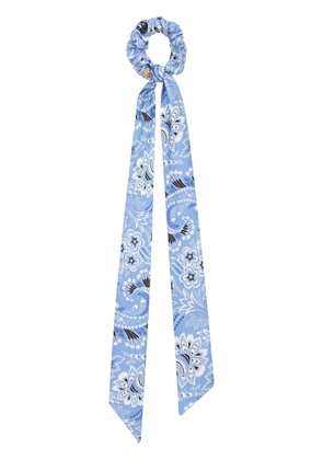 ETRO floral-print silk scrunchie - Blue