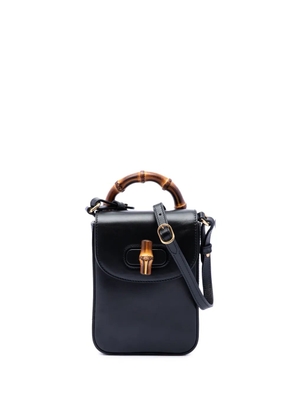 Gucci Pre-Owned 2016-2026 Mini Calfskin Bamboo Top Handle Bag satchel - Black