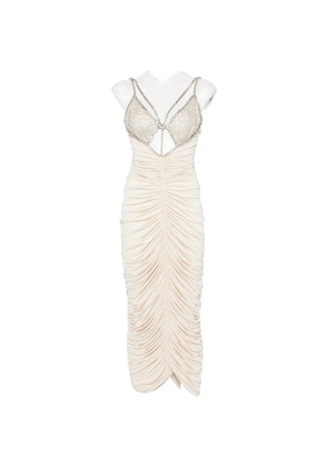 NISSA crystal-embellished maxi dress - Neutrals