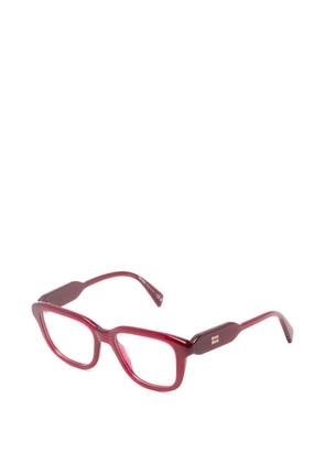 Miu Miu Eyewear logo-detail square-frame glasses - Red
