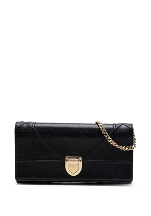 Christian Dior Pre-Owned 2017 Grained Calfskin Diorama Croisiere Wallet on Chain crossbody bag - Black