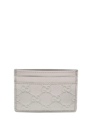 Gucci Pre-Owned 2000-2015 Patent Guccissima card holder - Silver