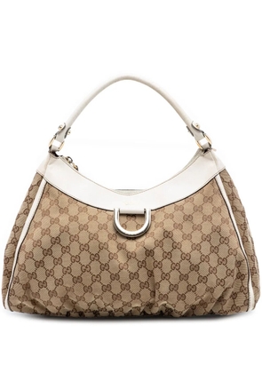 Gucci Pre-Owned 2016-2026 GG Canvas Abbey D Ring shoulder bag - White