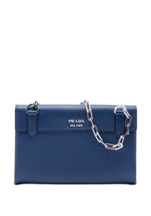 Prada Pre-Owned 2010-2026 Saffiano Cuir Twist Lock Chain Flap crossbody bag - Blue