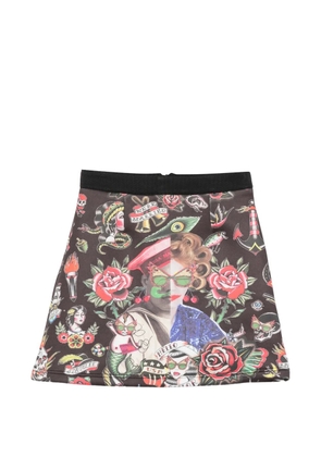 The Artistylist tattoo-print skirt - Black
