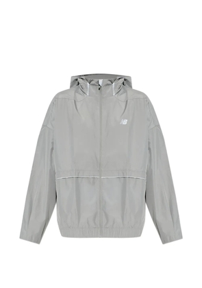 New Balance logo-print hooded jacket - Grey